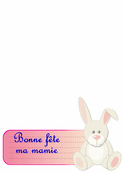 Lapin c&acirc;lin pour une f&ecirc;te de mamie tendre